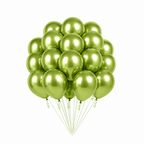 Lys Grønne Metallic Ballonger, 20 stk