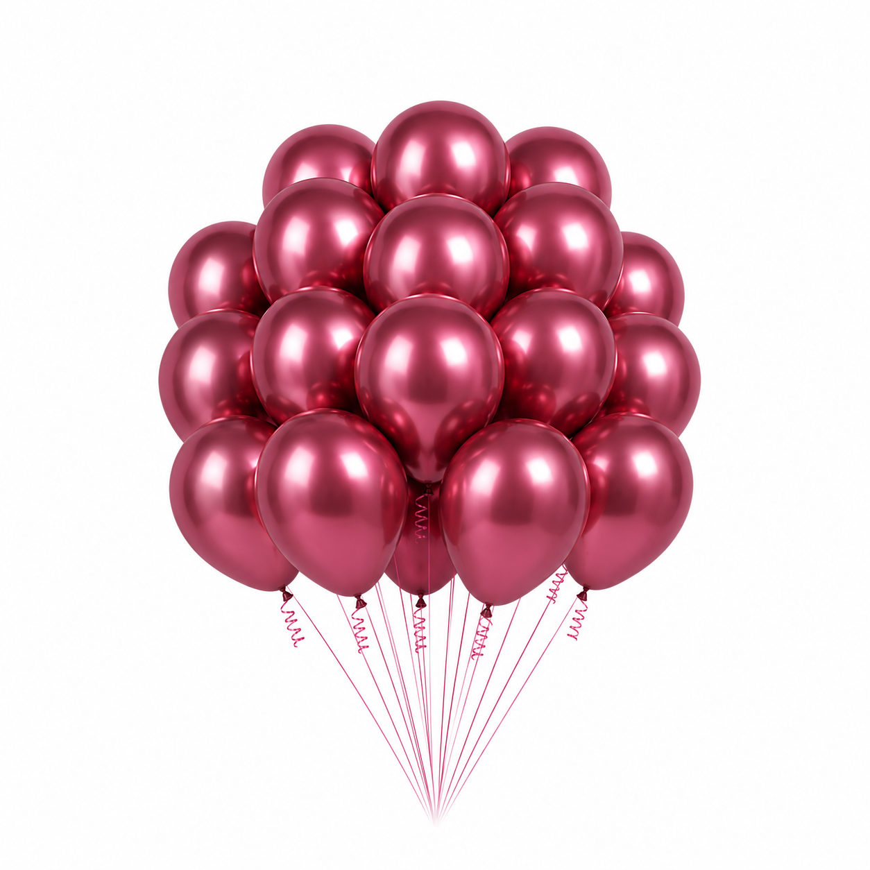 Rose Red Metallic Ballonger, 20 stk