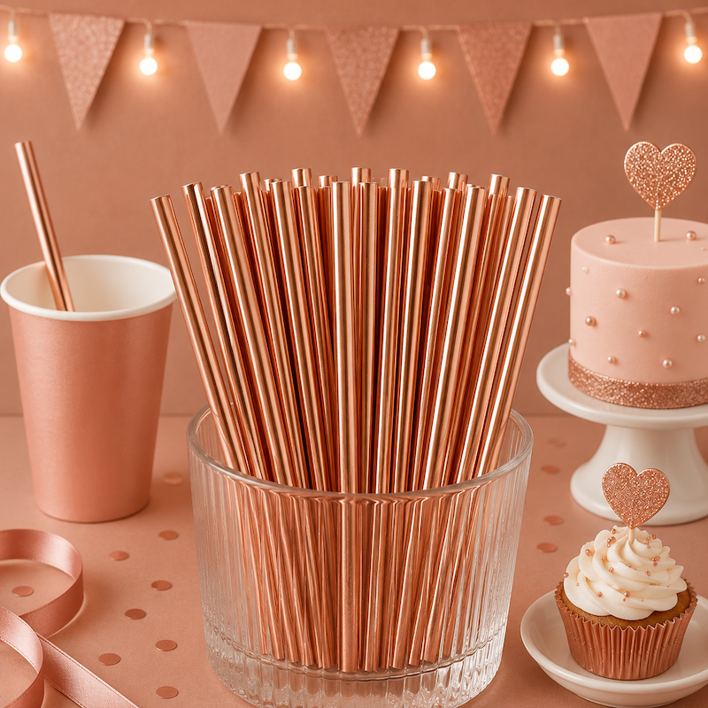 Rose Gold Papirsugerør
