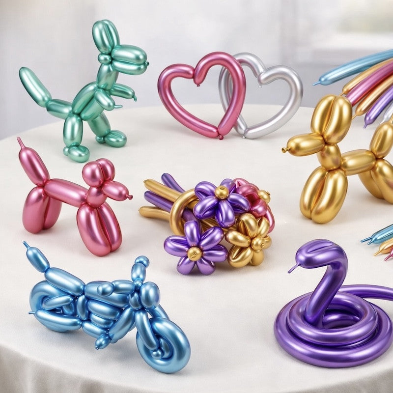 100 Figurballonger og Ballongpumpe
