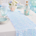 Blå Glitter Bordløper, 2.75 meter
