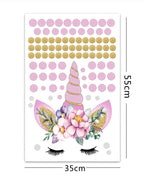 Unicorn Wallsticker Rosa & Gull