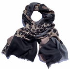 Skjerf, Sort & Beige