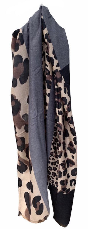 Skjerf, Sort & Beige