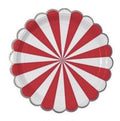 Papptallerkener Røde & Hvite, 23 cm