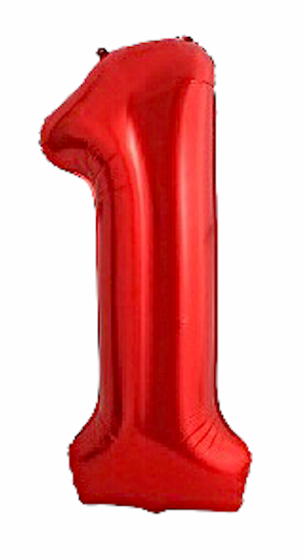 Røde Tallballonger, 1 meter høye