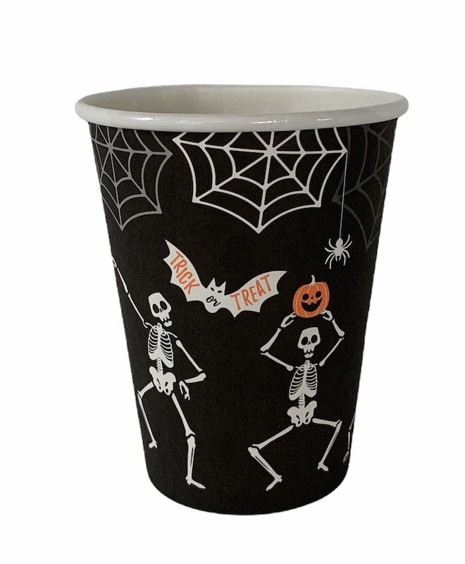Halloween Pappkopper Skjelett, 8 stk