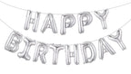 Sølv Happy Birthday Foliebanner