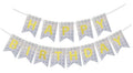 Sølvglitter Happy Birthday Pappbanner
