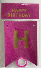 Dyp Rosa Glitterbanner