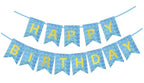 Glitter Happy Birthday Banner, Turkis