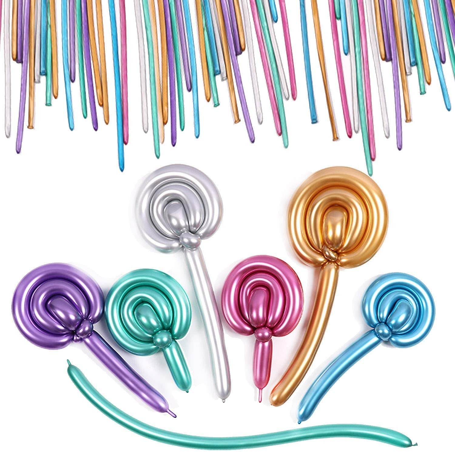 100 Figurballonger og Ballongpumpe