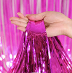 Mørkerosa Glittergardin