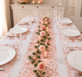 Rose Gold Glitter Bordløper, 9 meter