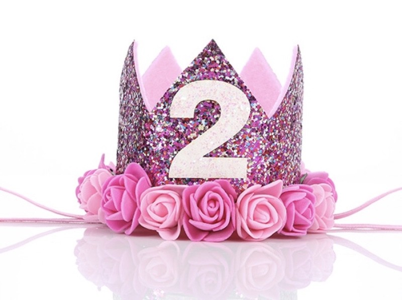 Prinsessekrone 2 år,  Mørkerosa