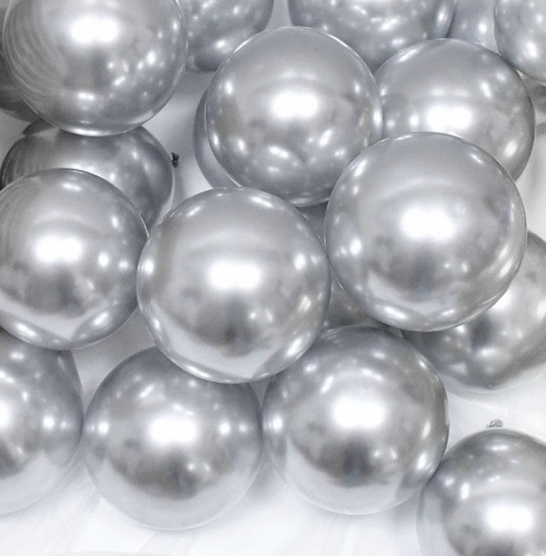 Sølv Metallicballong