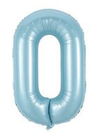 Lyseblå Tallballonger, 80 cm