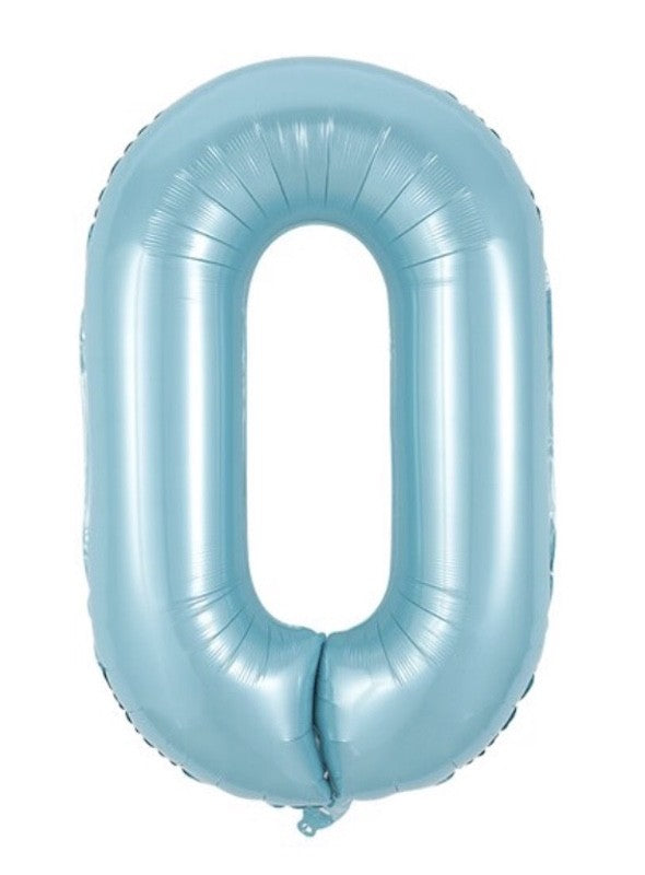 Lyseblå Tallballonger, 80 cm