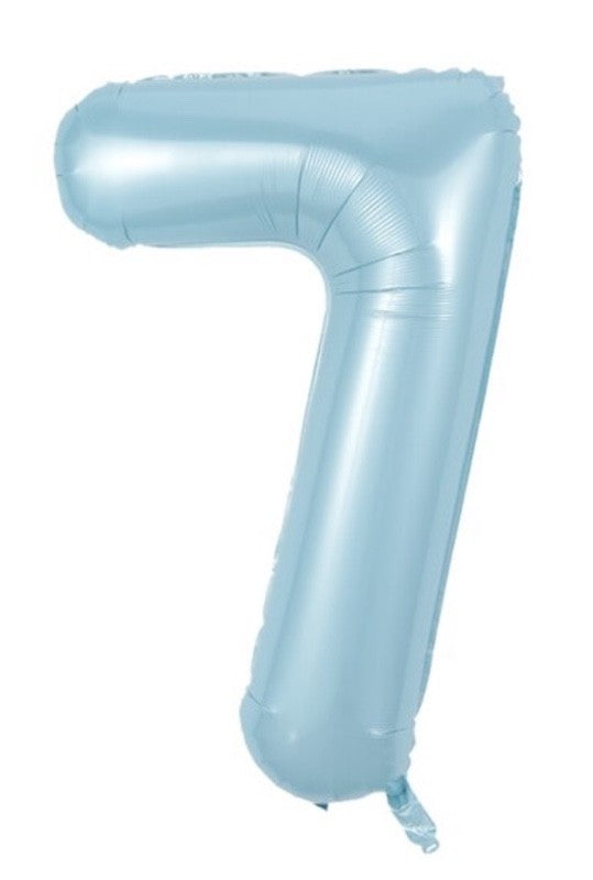 Lyseblå Tallballonger, 80 cm