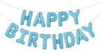 Lyseblå Happy Birthday Foliebanner