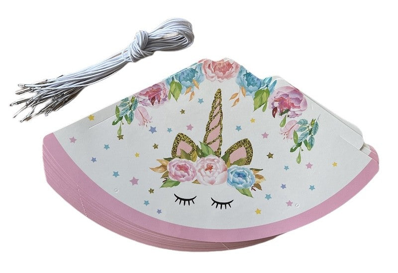 Enhjørning Papphatter, 16 stk