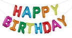 Flerfarget Happy Birthday Folie Banner