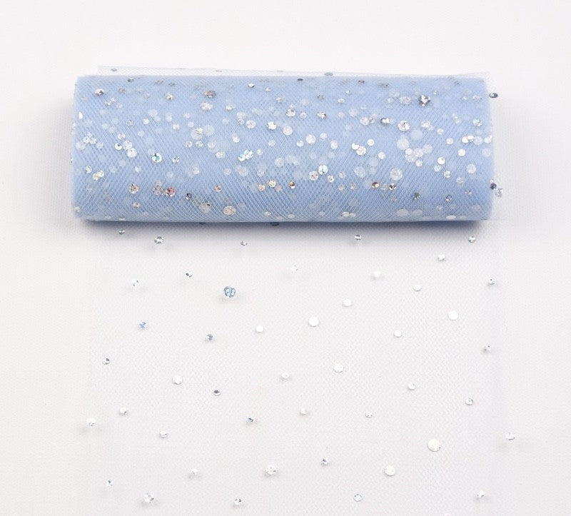 Organza Bordløper, Lyseblå