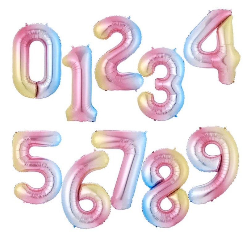 Pastell Tallballonger,  80 cm