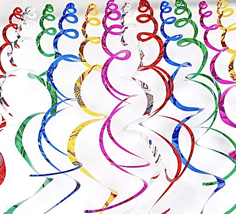 Hvite Swirls, 6 stk