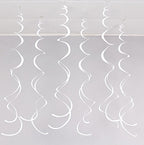 Hvite Swirls, 6 stk