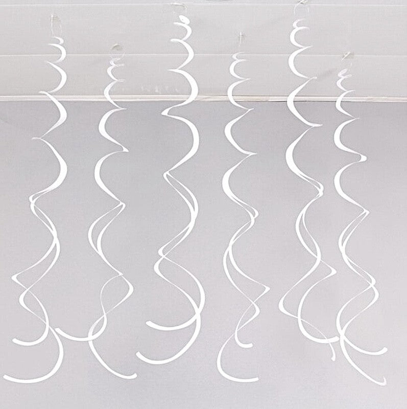 Hvite Swirls, 6 stk