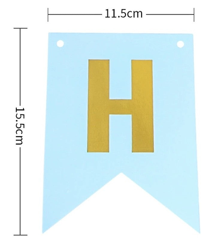 Banner med Ballonger, Blå
