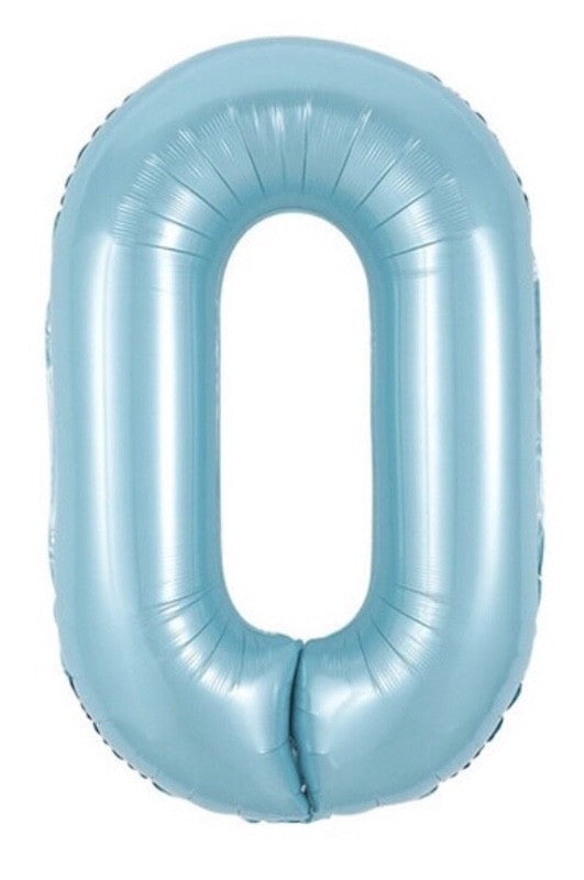 Lyseblå Tallballonger, 1 meter høye