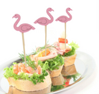Bambus dekorpinner, Flamingo
