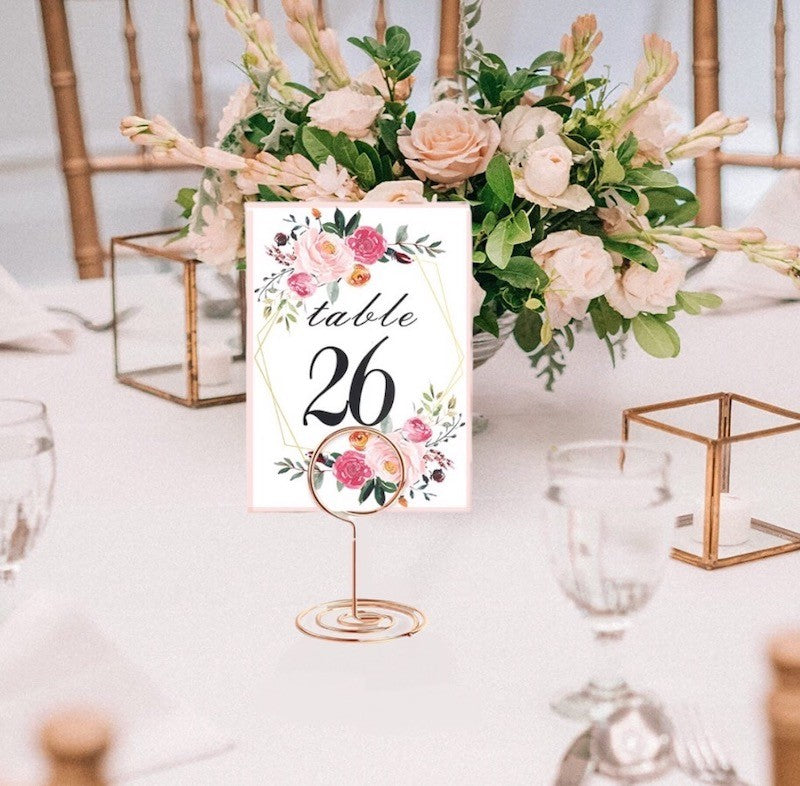 Rose Gold Bordkortholdere, Runde