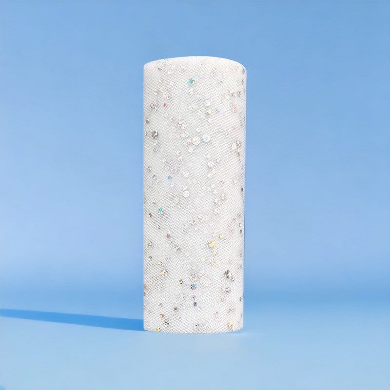 Hvit Organza Bordløper, 20 meter