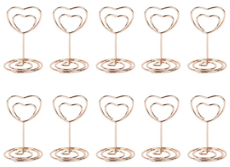 Rose Gold Bordkortholdere, Hjerte