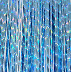 Blå Perlemor Glittergardin