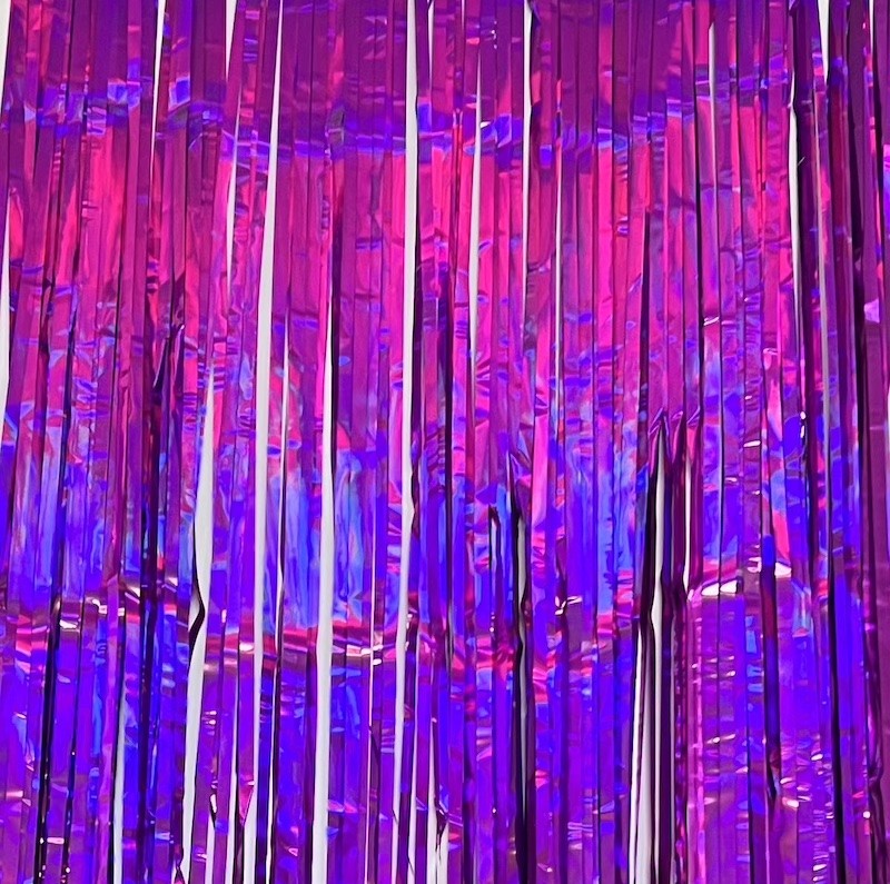 Mørkerosa Perlemor Glittergardin