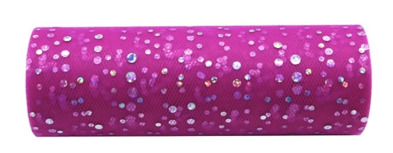 Organza Bordløper, Dyp Rosa
