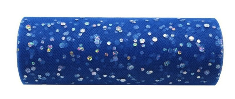 Blå Organza Bordløper, 20 meter
