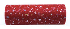 Rød Organza Bordløper, 8 meter
