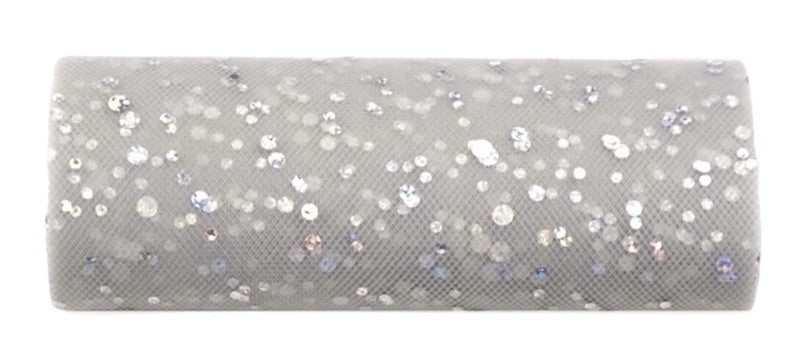 Sølv Organza Bordløper, 20 meter