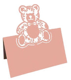 Rosa Bordkort med Bamse