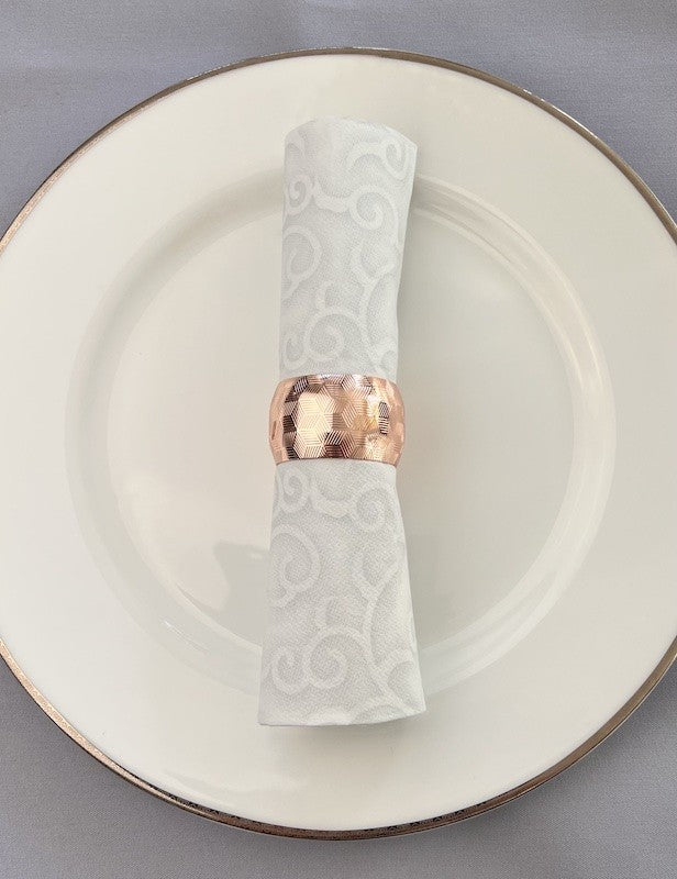 6 Rose Gold Serviettringer