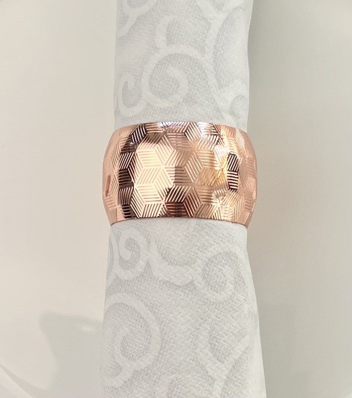 6 Rose Gold Serviettringer
