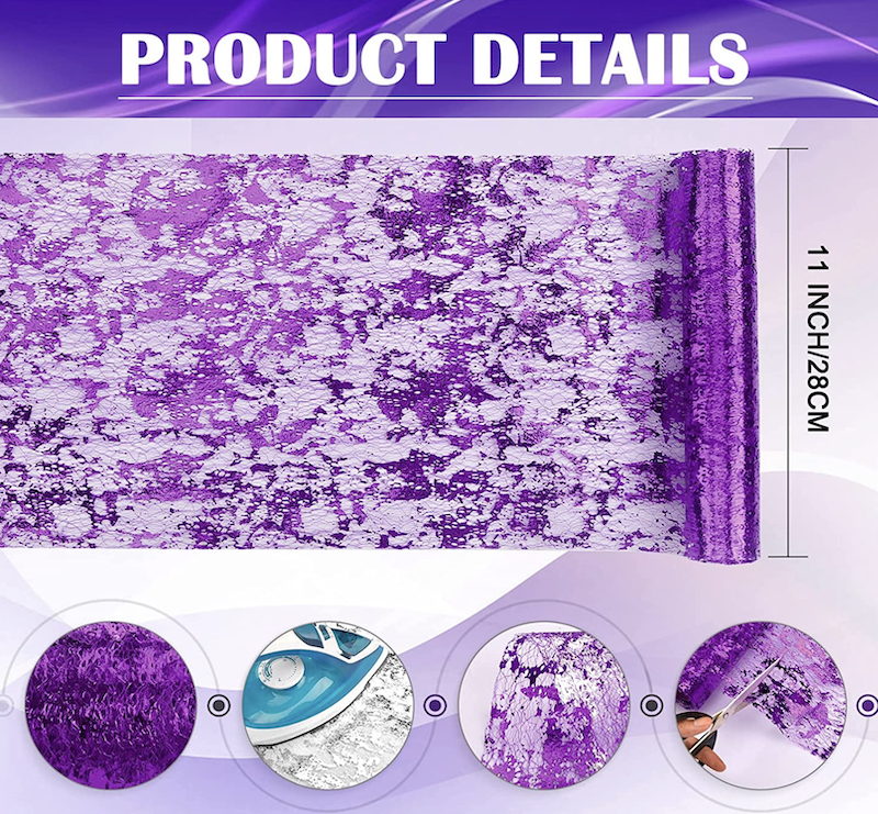 Lilla Glitter Bordløper, 9 meter