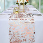 Rose Gold Glitter Bordløper, 9 meter