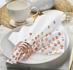 Hvite og Rose Gold Papirservietter