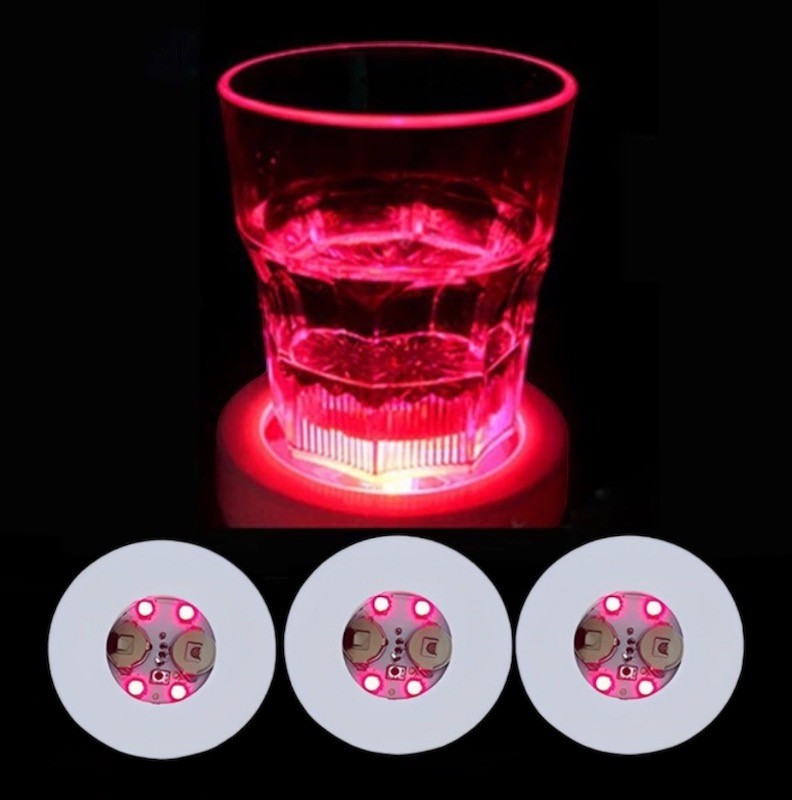 Røde LED lys til flasker og glass